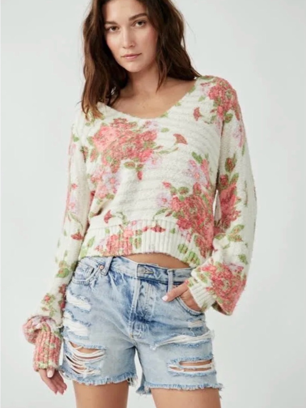 Free People Bed of Roses Sweater M